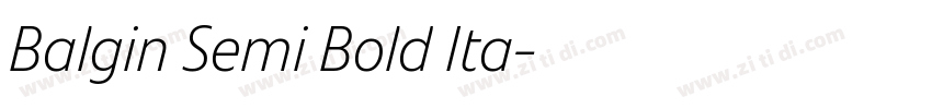 Balgin Semi Bold Ita字体转换